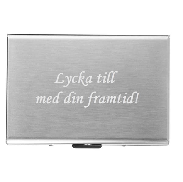 Studentdagen- Lycka till med din framtid! - korthållare med gravyr