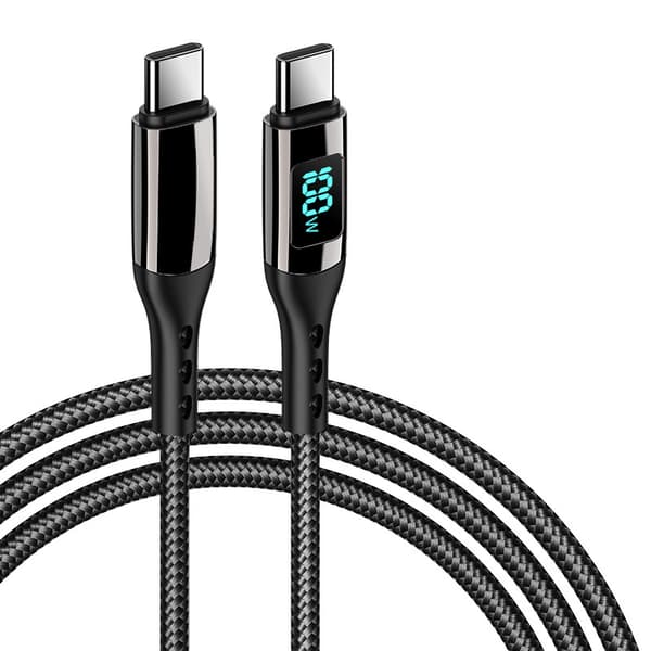 INF USB-C PD hurtigopladningskabel 100 W Sort 3 m