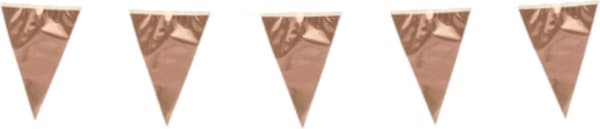 Flagguirlande Vimpler Metallisk Rose Gold - 3 m.