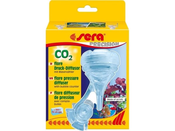 Sera Flore CO2-tryckdiffusor med bubbelräknare