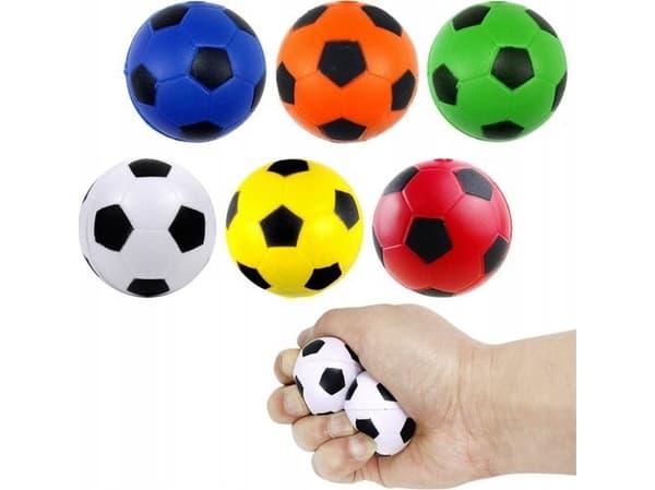 Anti-stress studsbollar 12 st färgglada 6,5cm