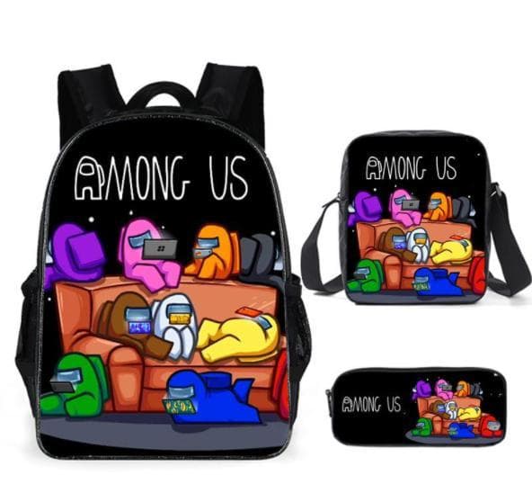 Ryggsäck Among Us Skolväska 3 pack Ryggsäck Among Us Skolväska 3 pack