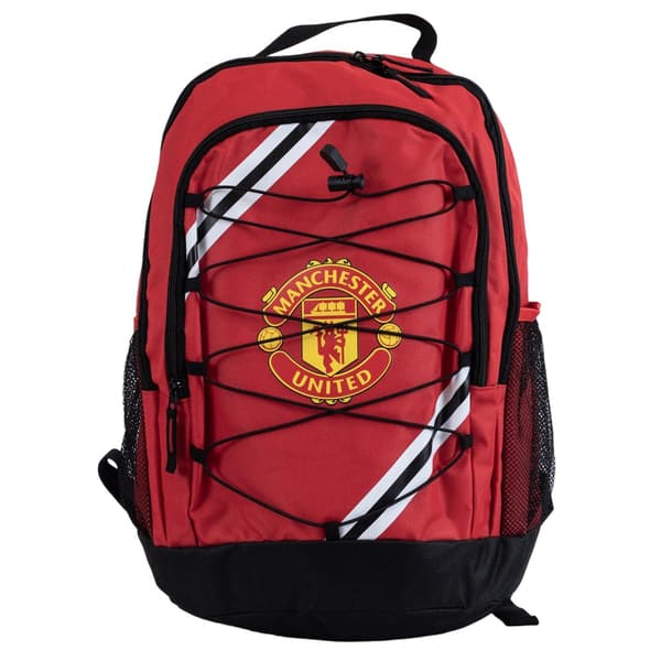 Manchester United FC Core Stripe Backpack Red/Yellow/Black One Size