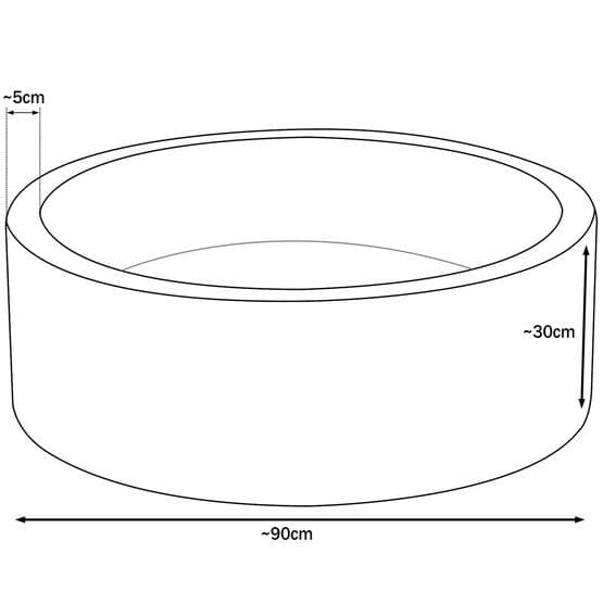 Bollhav - 200 Bollar - Cordu Roy 90 Cm Grå/Vit - Bollar Ljusrosa/Cappuccino