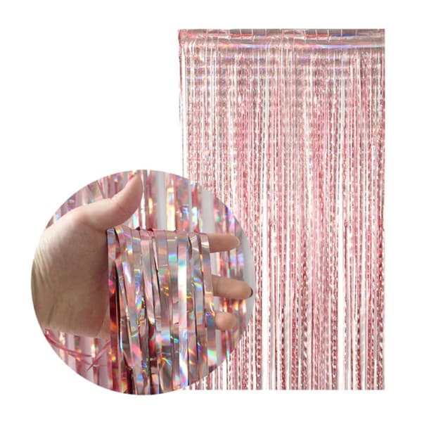 Glitter Drapery Metallic Rose Gold 3-Pack [3x2m] til fest bursdag