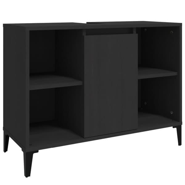 vidaXL Pesuallaskaappi musta 80x33x60 cm tekninen puu