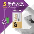 Miniatyrbild 3 av 5: GP Alkaliska 9V- batteri 16-pack| GP Extra | 6f22-6lr61 batteri | Lång livslängd, högre effektivitet och daglig användning