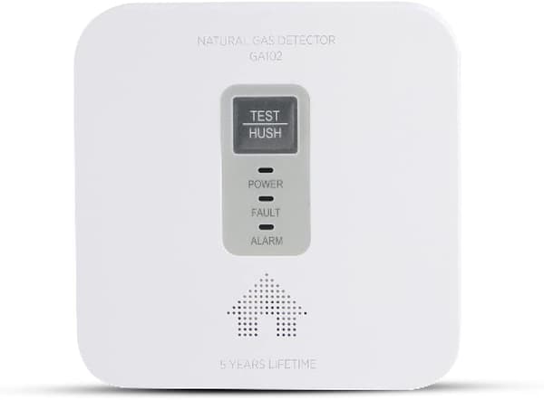 Housegard Gasvarnare 12V + 230V | Gaslarm idealiskt för kök och husvagn/husbil | Varnar för gasol, naturgas och stadsgas | Kan kopplas direkt till 12V Vit