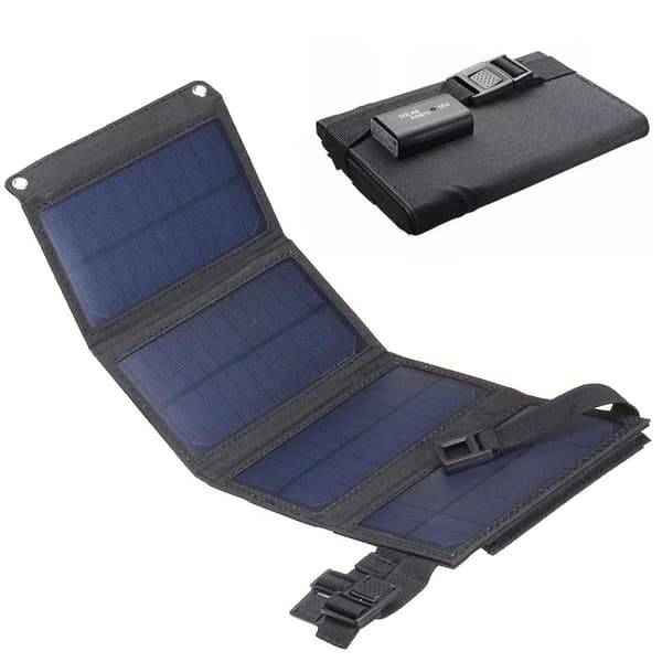 Solcelleoplader USB 10W - Oplad mobiltelefon & powerbank Solcelleoplader USB 10W - Oplad mobiltelefon & powerbank