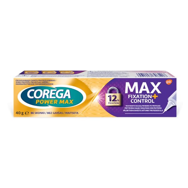 Corega Power Max - Fixerings- och skyddskräm för proteser, 40 g