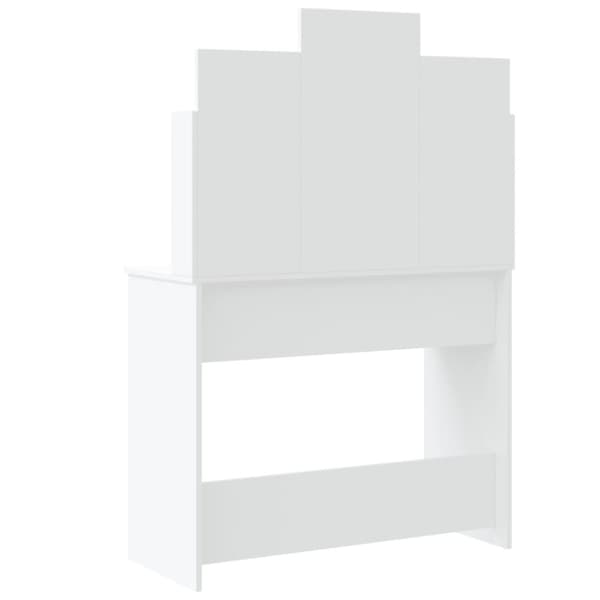 vidaXL makeupbord med LED-lys 96x40x142 cm hvid - Sminkebord