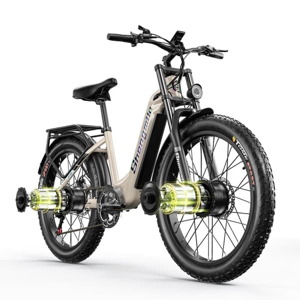 El-cykler Shengmilo S700 2000W dual drive 48V 17,5AH Samsung batteri 48KM/H 26-tommer elektrisk mountainbike fedt dæk 90KM udholdenhed elcykel