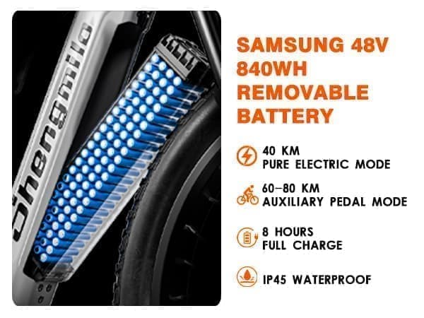 2000W elektrisk mountainbike Shengmilo S600 17.5AH Samsung batteri 45KM/H 26*3.0 breddæk elcykel 7 gear