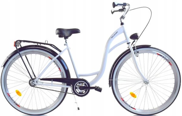 Tjejcykel 26 tums robust modell vit med svart från Dallas Bike