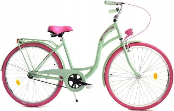 Pigecykel - 26 tommer - bycykel - mintgrøn lyserød Pigecykel - 26 tommer - bycykel - mintgrøn lyserød