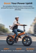 Miniatyrbillede 3 af 11: ENGWE EP-2 Boost foldbar elcykel 250W, 20''* 4'' terrængående dæk, 48V13Ah aftageligt batteri, rækkevidde op til 120 km, Shimano 7-trins