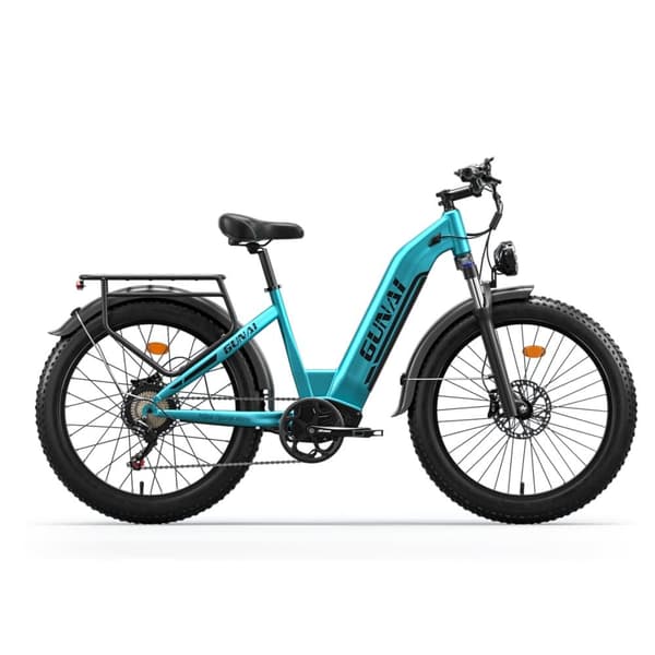 GUNAI-V sähköpyörä aikuisille 26'' askelmallinen työmatkapyörä 1000W 48V 21Ah akku
