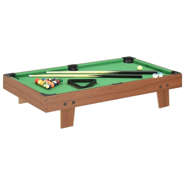 vidaXL Biljardbord mini 92x52x19 cm brun og grønn