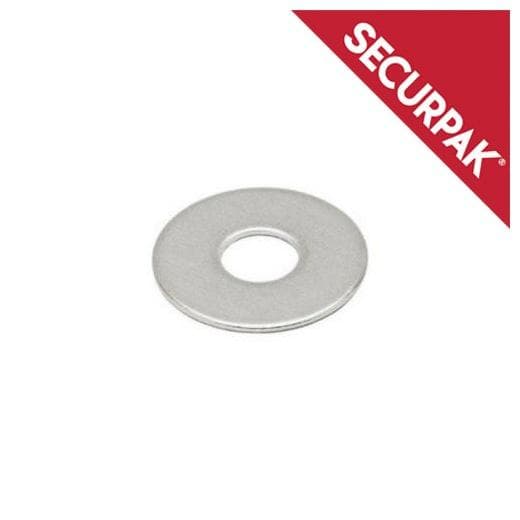 Securpak M8 forzinkede pennyskiver (pakke med 18) Silver 25mm