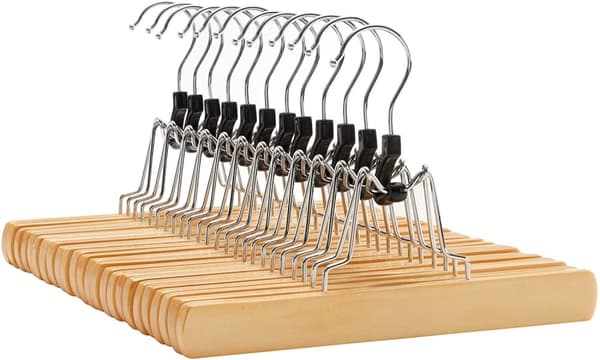 Kjolhängare 12-pack Byxgalge natur 25 cm