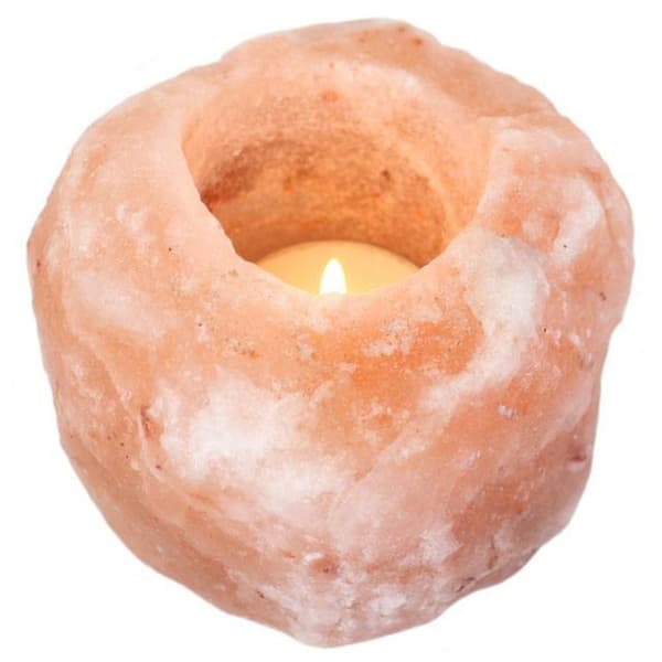 Something Different Single Himalayan Salt Candle Holder Pink One Size