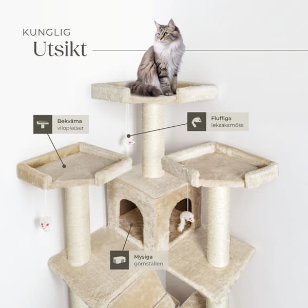 Klösträd katt Knuti - beige