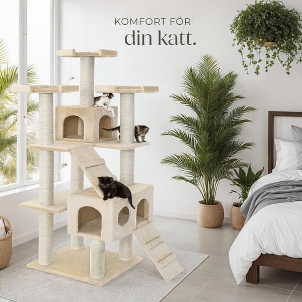 Klösträd katt Knuti - beige
