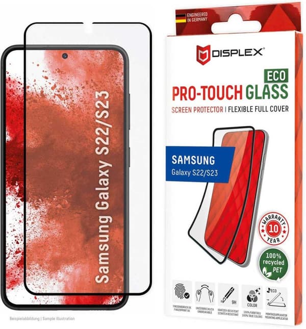 Displex PRO-TOUCH ECO Glass (9H) - FC Samsung Galaxy S22/S23:lle - Ekoapplikaattori - 100 % FPS - Ultra HD - Samsung - Galaxy S22/S23 - Kuivasovellus