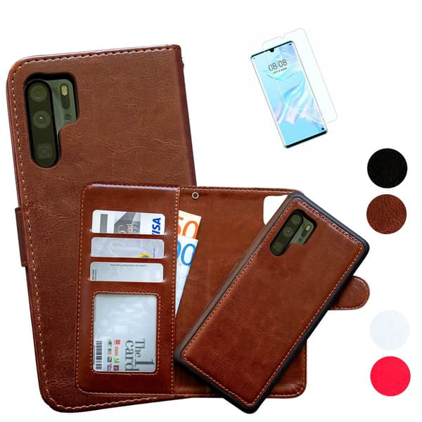 Huawei P30 Pro - Læder cover / Beskyttelse Brown