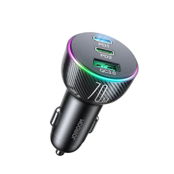 Autolaturi tupakansytyttimelle 3 USB-porttia ja 2x USB-C 70W - musta