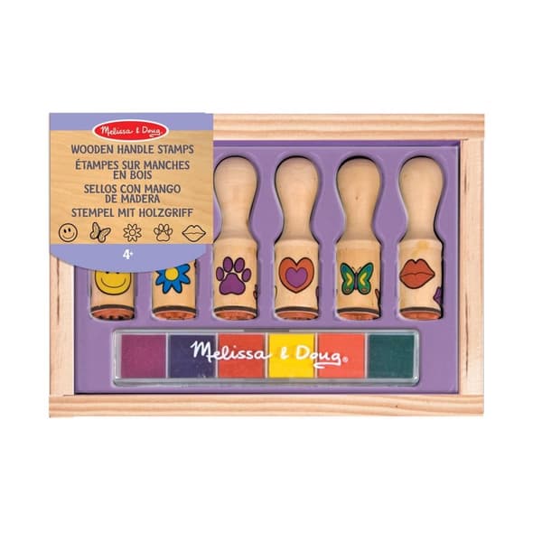 Melissa & Doug Stempler med trehåndtak