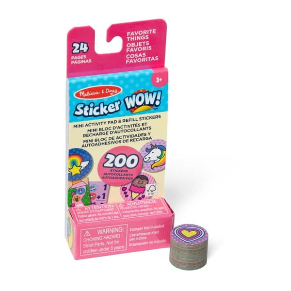Melissa & Doug Klistremerke WOW! Mini aktivitetsblokk og refill-klistremerker : Favoritt ting