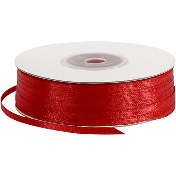 Sidenband Rött bredd 3 mm x 100 m