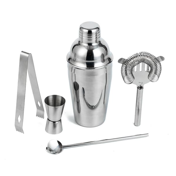 INF Cocktail Shaker Set - Ruostumattomasta teräksestä valmistettu baarimikkosetti 0