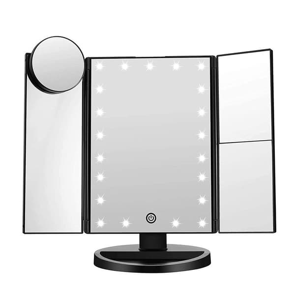 UNIQ® LED Kolmiosainen Hollywood Meikkipeili - Musta