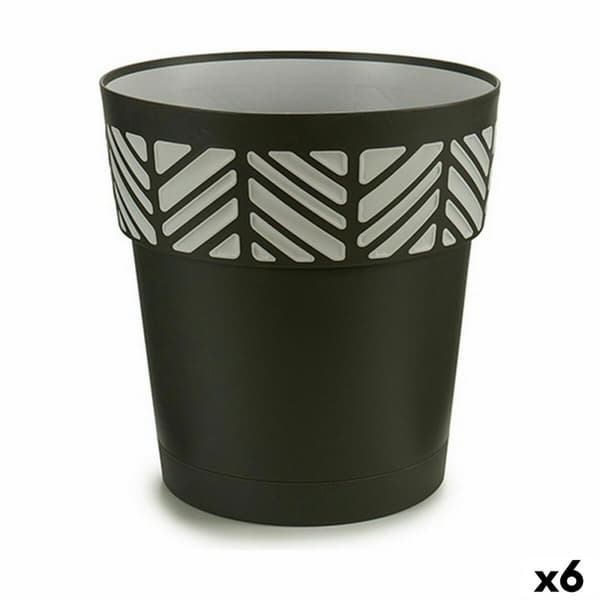 Selvvannende blomsterpotte Stefanplast Orfeo Antrasitt Plast 29 x 29 x 29 cm (6 enheter)