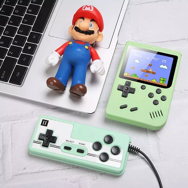 Handheld Retro Video Game Console Gameboy Built-in 500 In 1 Classic Games 2 Player Green