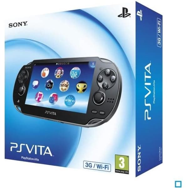 Bärbar Konsol - Sony - PS Vita - 5 tum OLED-skärm - Wi-Fi &amp; 3G - Svart
