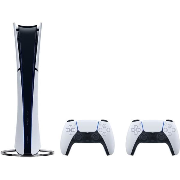 PlayStation 5 Slim Console Pack - Digital Edition + 2nd White DualSense-kontroller- USED