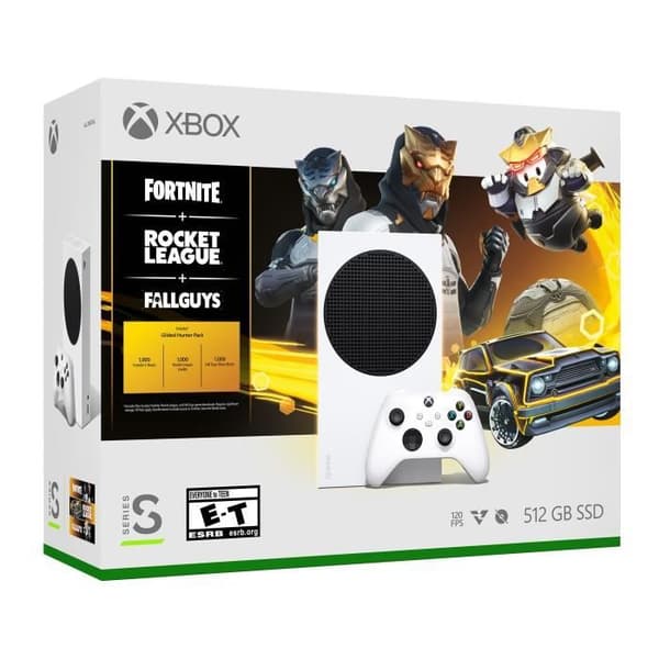 Packa Xbox Series S + 3 spel (Rocket League, Fallguys och Fortnite) - 4K HDR-kompatibel- USED