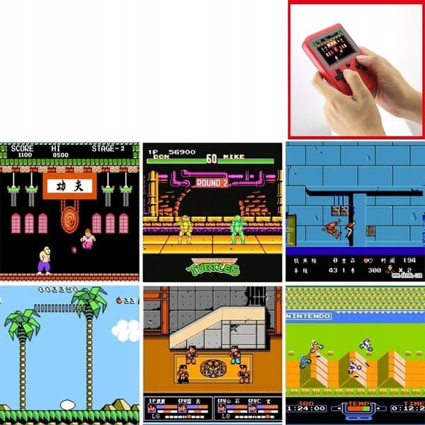 MINI-KONSOLI RETRO PELI KANNETTAVA 400 PELIÄ TV MARIO GAME BOY CLASSIC SUP
