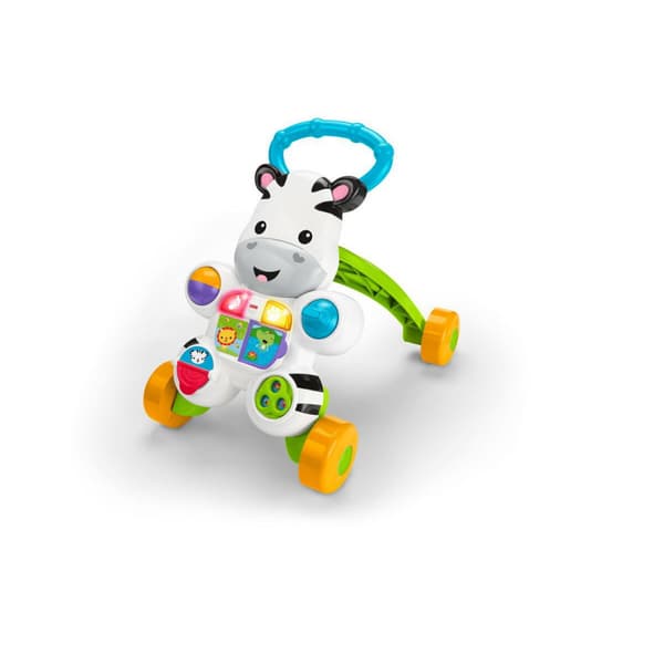 Fisher Price Lær med mig Zebra Lær-at-gå-klapvogn