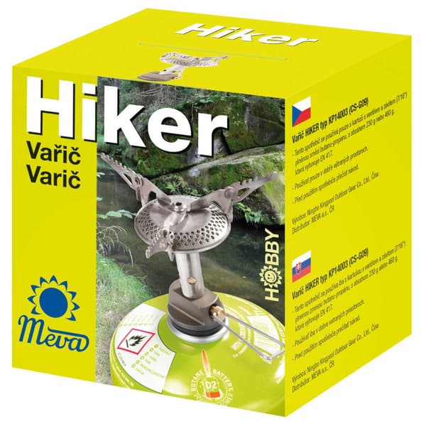Den lättaste turistkaminen för gaspatroner (ventil eller gänga) HIKER 70gram 2,4kW