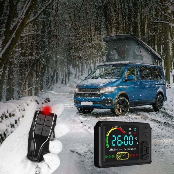 Sunster 8KW Dieselvärmare 230V, 12V/24V, med Bluetooth-anslutning, LCD och fjärrkontroll, Effektiv Värme, Låg Ljudnivå, WEBASTO