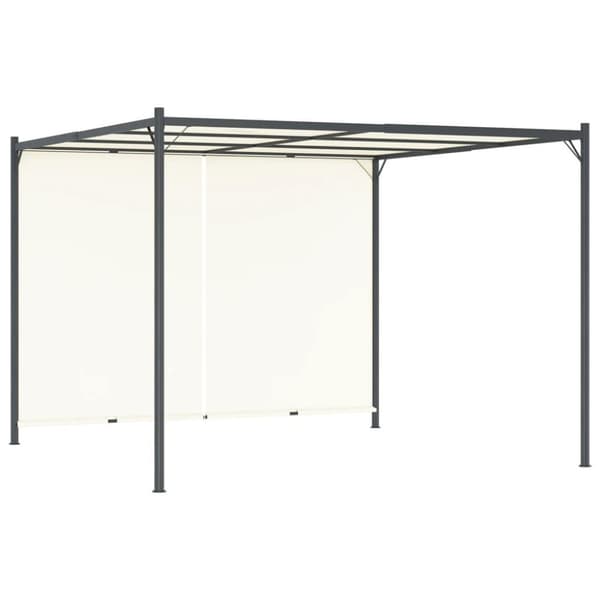 vidaXL pergola med justérbart tag 3x3 m stål cremefarvet