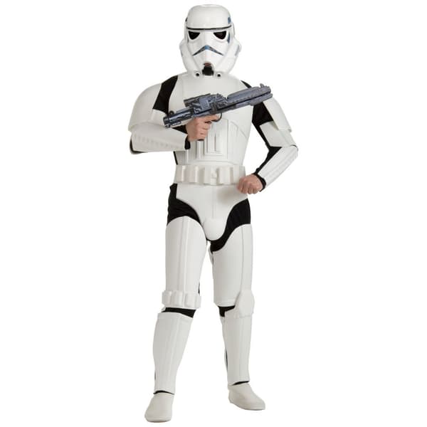 Star Wars Mens Deluxe Stormtrooper Costume White/Black XL