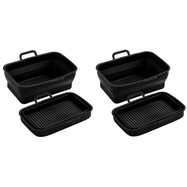 INF Kokoontaittuva nelikulmainen Air Fryer silikonikulho 2 kpl MustaNinja 201410