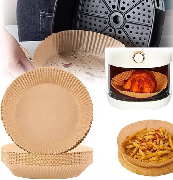 50kpl 16x4,5 cm Air Fryer Leivinpaperi Arkki Muotit pyöreä Kertakäyttöpaperi