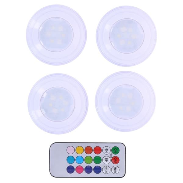 Grundig batteridrevne LED RGB-spotlights med fjernkontroll - 4-pakning Grundig batteridrevne LED RGB-spotlights med fjernkontroll - 4-pakning