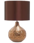 Miniatyrbilde 1 av 10: Bordlampe Brun Porselen Kunstig Silke Trommeskjerm 43 cm Tradisjonell Stue